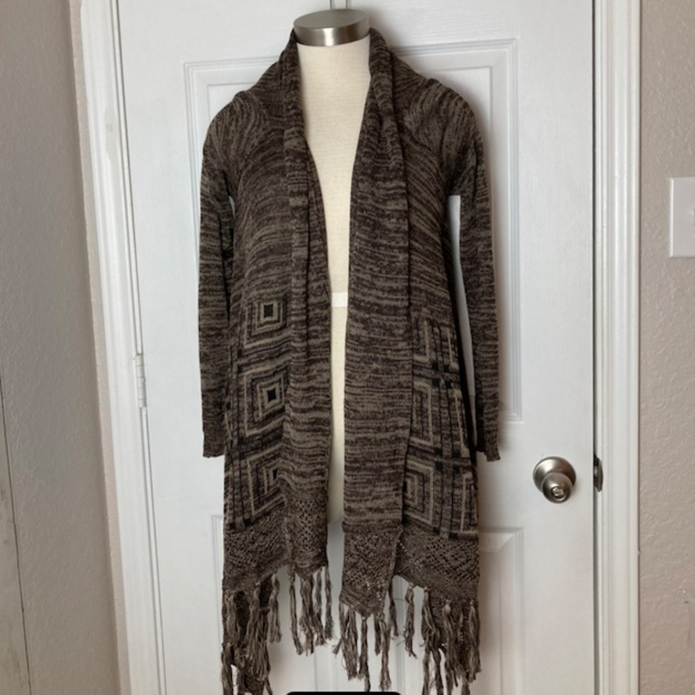 Taupe Squared Cardigan